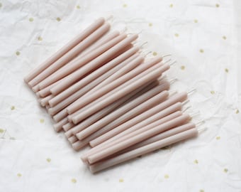 Bougies en cire d'abeille et d'olive, bougies bento d'anniversaire, bougies de célébration, décoration de gâteaux, bougies de méditation, gâteaux bento, bougies marron