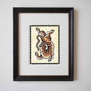 Traditional Tattoo Inspired Tiger Flash