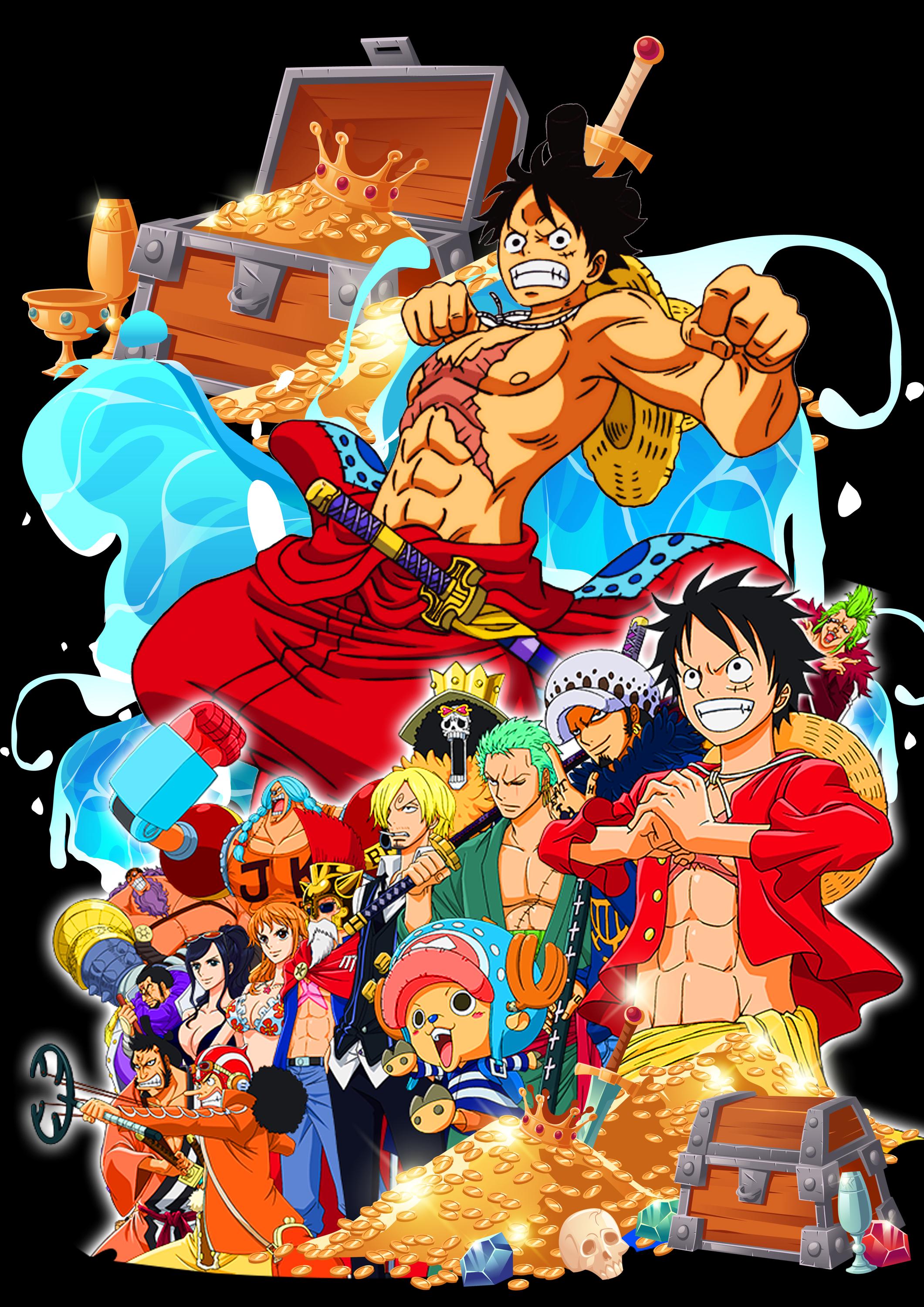 80 One Piece Designs Bundle - Anime Art, Instant Download, High-quality ...