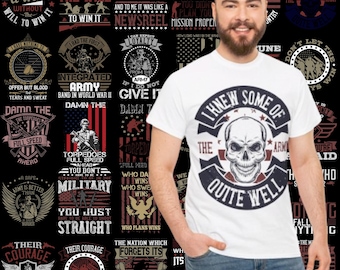 50 military t-shirt design bundleAI, EPS, JPG, psd,svg,png bold and patriotic designs for veterans, active duty, and military enthusiasts