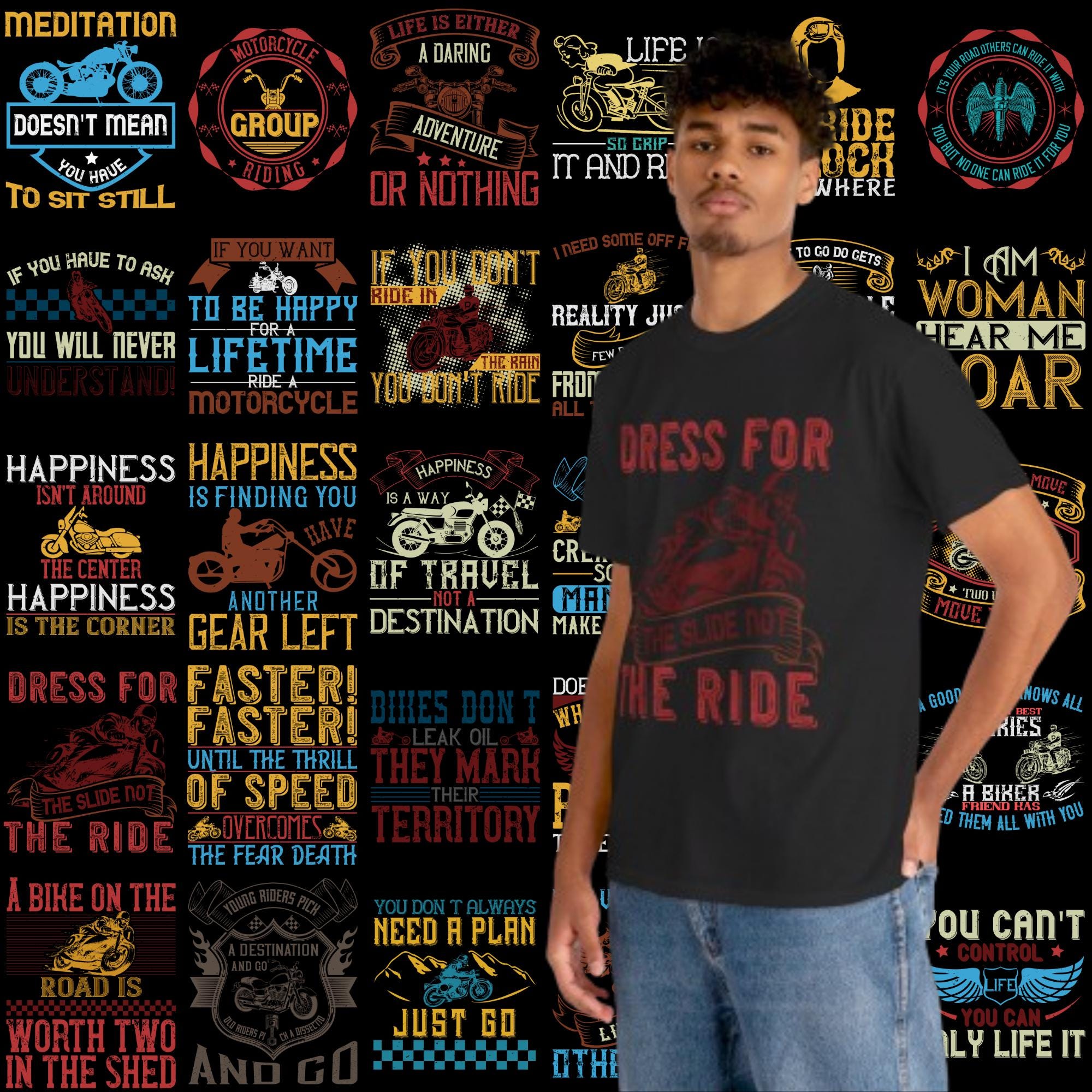 Q Camiseta Con Estampado En La Parte Delantera Y Trasera Po