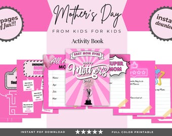 Mother's Day Activity Book for Kids: Printable Games & Coloring (Digital Download)