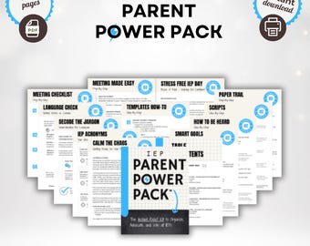 IEP Meeting Parent Power Pack with Checklists, Scripts & Templates | Special Education Support and Organization