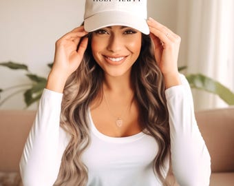 Pastor Hat, Christian Mens Hat, Christian Girl Hat, Baseball Cap, Christian Women's Hat, Christian Hat, Dad Hat, Holy and Happy Baseball Cap