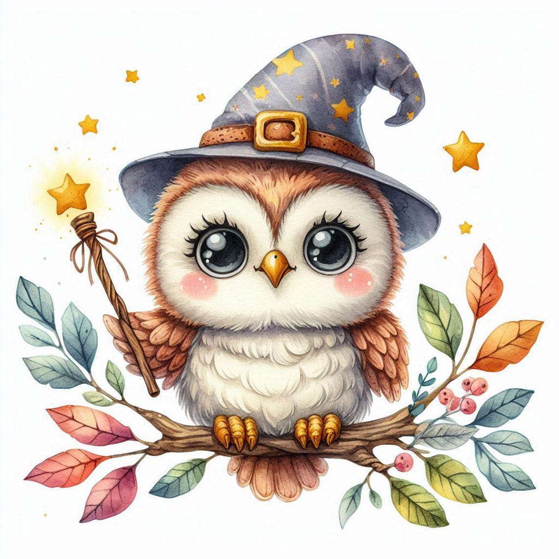 7 Images, Owl, Digital Art, Commercial Use, Printable Kit, Instant ...