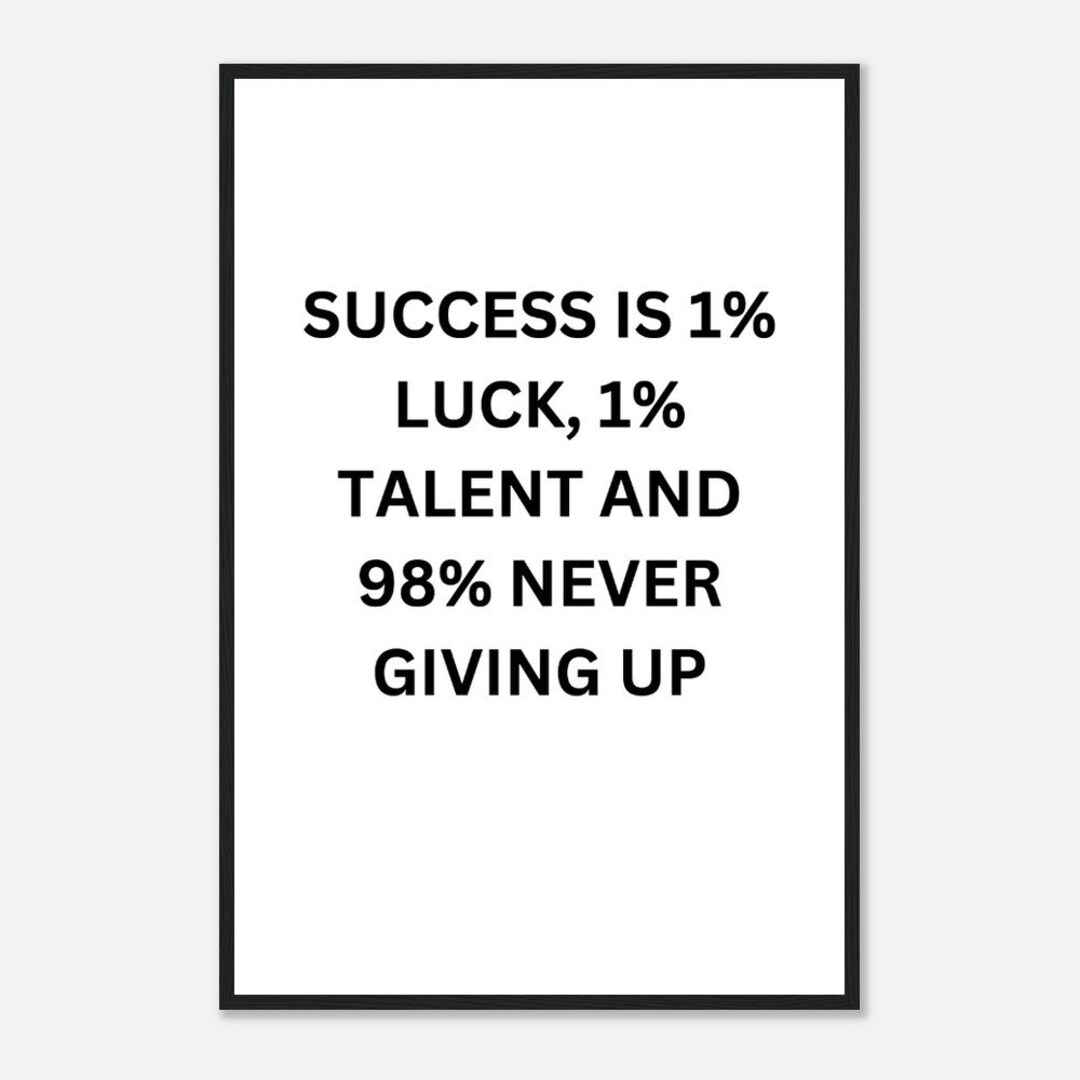 Inspirational Quotes Wall Poster, Motivational Wall Decor, Framed Wall