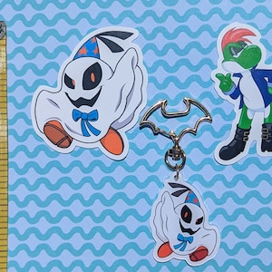 Papier Mario TTYD inspiriert Doopliss Boss Yoshi Kid Begleiter wasserdichter Aufkleber Aufkleber Schlüsselbund