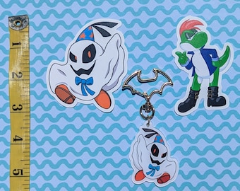 Naklejka na klucze Paper Mario TTYD inspirowana Doopliss Boss Yoshi Kid Companion wodoodporna