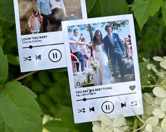 Imanes de fotos personalizados con etiqueta NFC, imán Polaroid, regalo con canción e imagen personalizadas, regalo de aniversario, regalo de San Valentín.