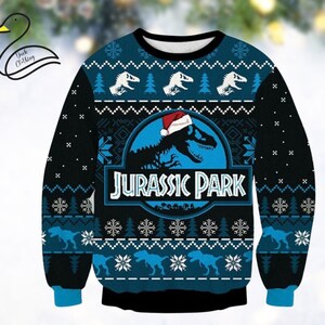 DINOSAUR JURASSIC PARK Ugly Christmas 