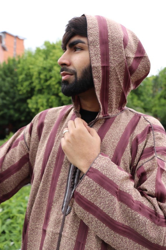 メンズウェア jaboob Amazon.com: Black Size 56 Rich Shiny Soft Cotton Men Moroccan Wool