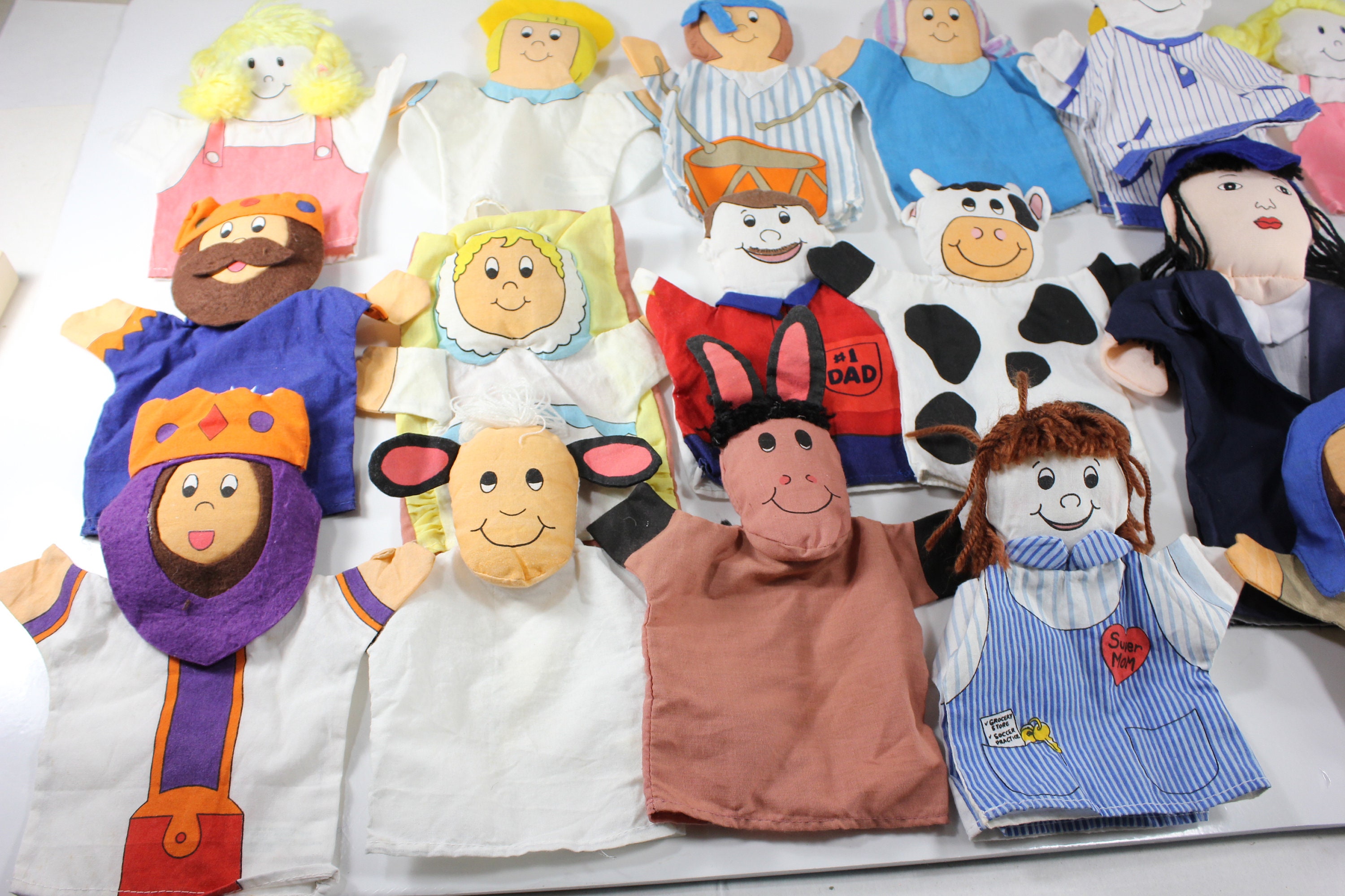 Vintage 25 hand held toy hand finger puppets many colors Etsy
