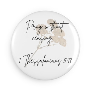 Button Magnet: Bible Verse Praying Magnet, Round (1 & 10 pcs), Scripture Quote Religious Fridge Decor, Inspirational Christian Gift