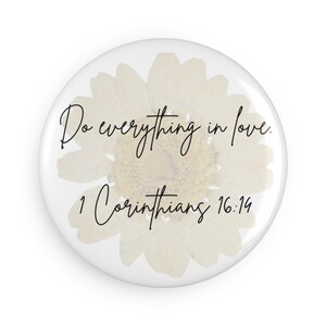 Faithful Reminder Button Magnet, Round (1 & 10 pcs) - Inspirational Bible Verse Kitchen Decor, Fridge Magnets, Christian Gift, Scripture