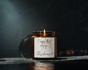 Bible Verse Soy Candle, Christian Gift, Spiritual Decor