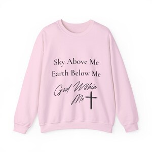 God Within Me, Faith-Based Crewneck Sweatshirt, Christian Sweatshirt, Religious Jumper, Inspirational Sweater, Unisex Religious Apparel