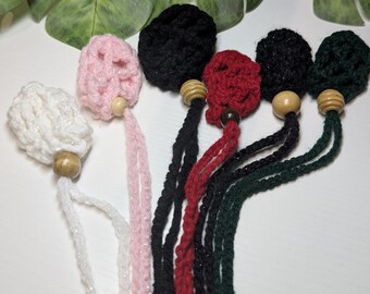 Collar de ganchillo con soporte para cristales y piedras