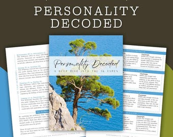 Personality Decoder Guide + Workbook | MBTI, Self-Care (PDF)