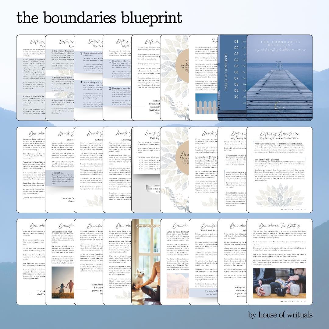 Setting Boundaries Guide | Healthy Relationships Blueprint (PDF) - Etsy