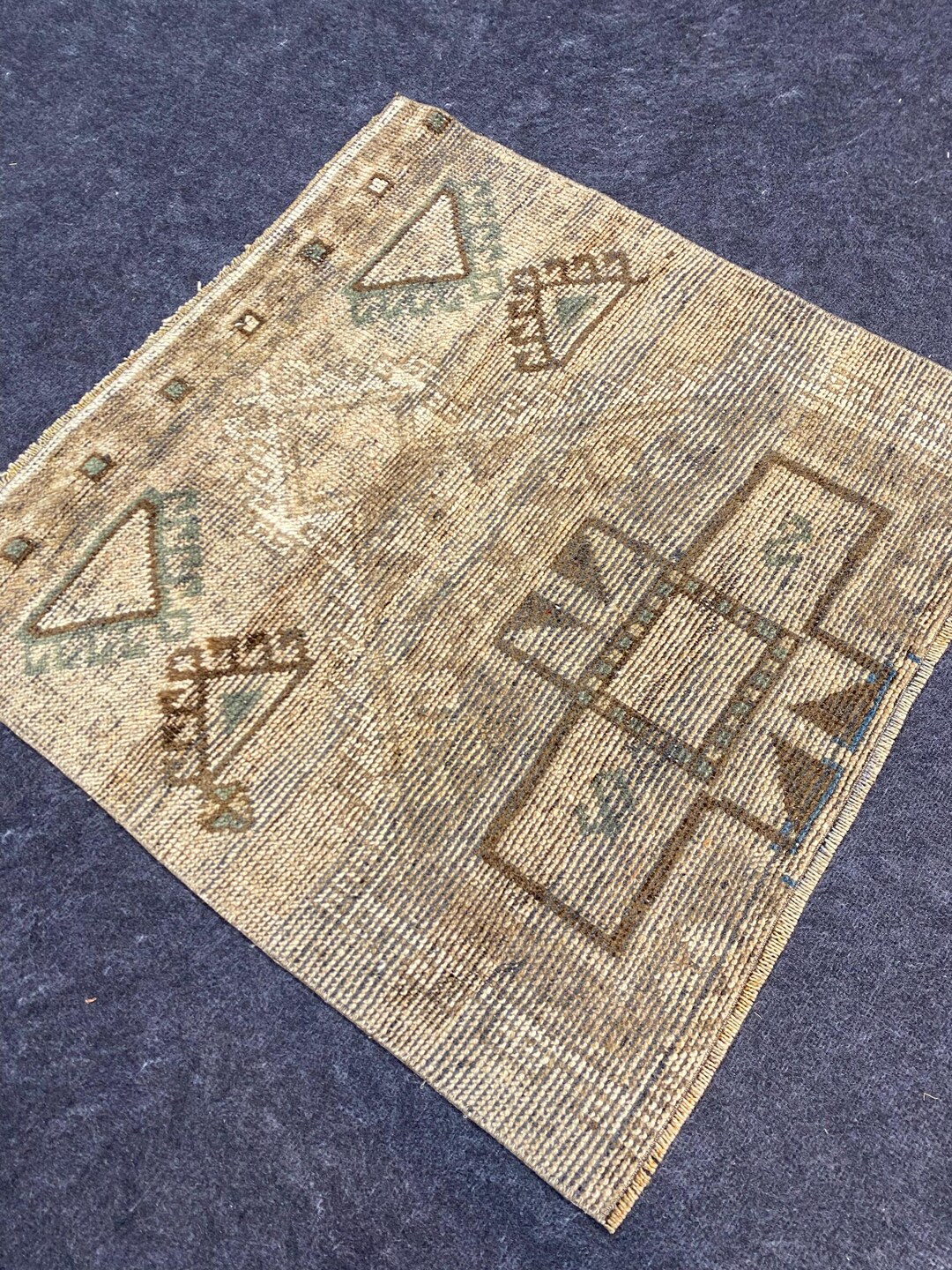 3x3 Vintage Turkish Oushak Rug: Small Accent Rug (2.9 X 3.1 Ft) - Etsy UK