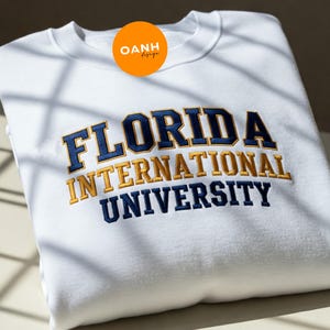 Custom College Sweatshirt, Embroidered University Sweatshirt, Custom Text Sweatshirt, College Graduation Gifts, Custom Text, College Merch