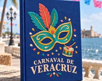 Carnaval de Veracruz Hand Embroidered Photo Album, Mexico Carnival Travel Book, Travel Gift