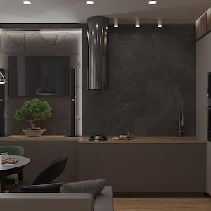3D Realistic Visualization Kitchen, Modern Home Design, Custom Kitchen Design, 3D Visualization Interior Designs, Kitchen Remodel Renovation