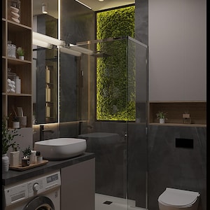 Custom Modern Bathroom Design, Bathroom Design Service, Bathroom Remodel Design, Bathroom 3D Rendering, Bathroom Interior Design