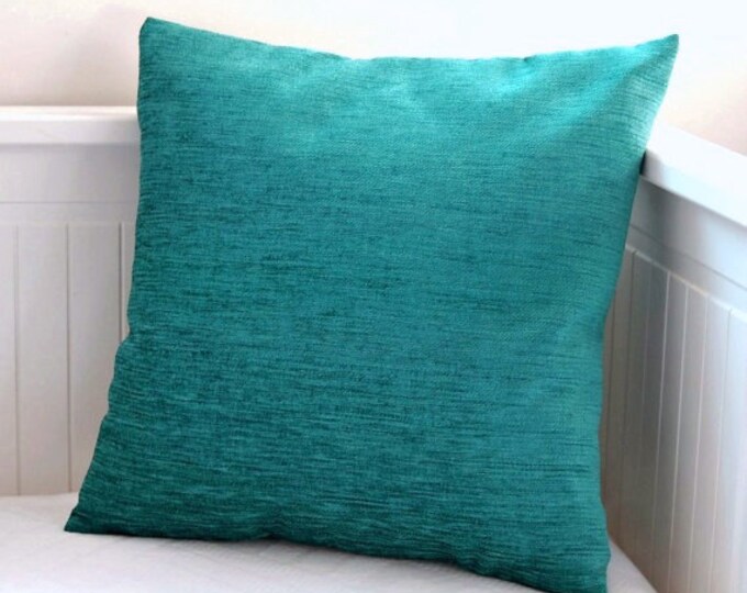 Blue Teal Cushion Cover, Accent Pillow Cover 16 X 16 Inch Etsy