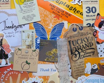 Paquete de 50 artículos de efímeras de diario vintage, kit de papel para diario basura, paquete de scrapbooking, paquete de etiquetas vintage, kit de efímeras vintage