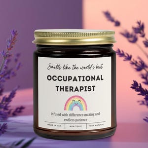 Occupational Therapist Gift Thank You Candle for Occupational Therapist Appreciation School Occupational Therapist Boss Day Pediatric OT