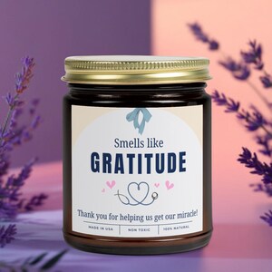 Infertility doctor thank you Candle Miracle Worker Gift for Doctor Gift for Nurse Gift for IVF Doctor Gift for Infertility Doctor Counselor
