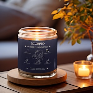 Zodiac Candle Astrology Candle Zodiac Gift Astrology Gift Scorpio Gift Scented candle Gift - 9Oz