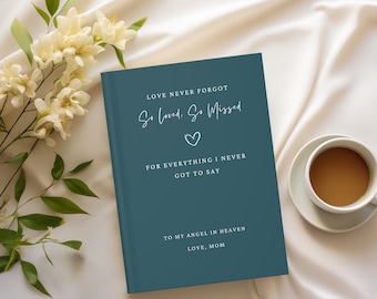 Personalized Letters To My Angel In Heaven Notebook Custom Son Loss Grief Journal Child Memorial Gift Gifts Grieving Parent Sympathy Book