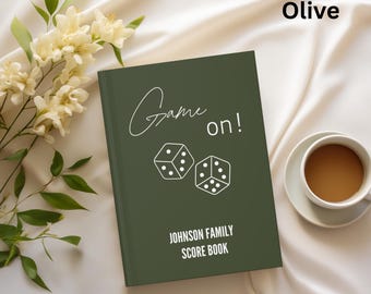 Personalized Game Score Book Custom Family Game Night Scorekeeper Gift Housewarming Gift Ideas for Game Lover Scorebook Score Tracker