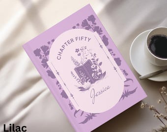 Chapter Fifty Custom Notebook Fiftieth Birthday Gift Personalized 50th Birthday Book Letters New Chapter Friend Birthday Gift Custom Journal