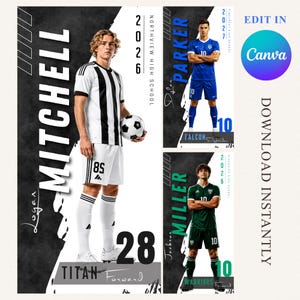 Soccer Senior Night Banner Template Custom Senior Night Athlete Poster Soccer Player Card Editable High School Soccer Recognition Sign
