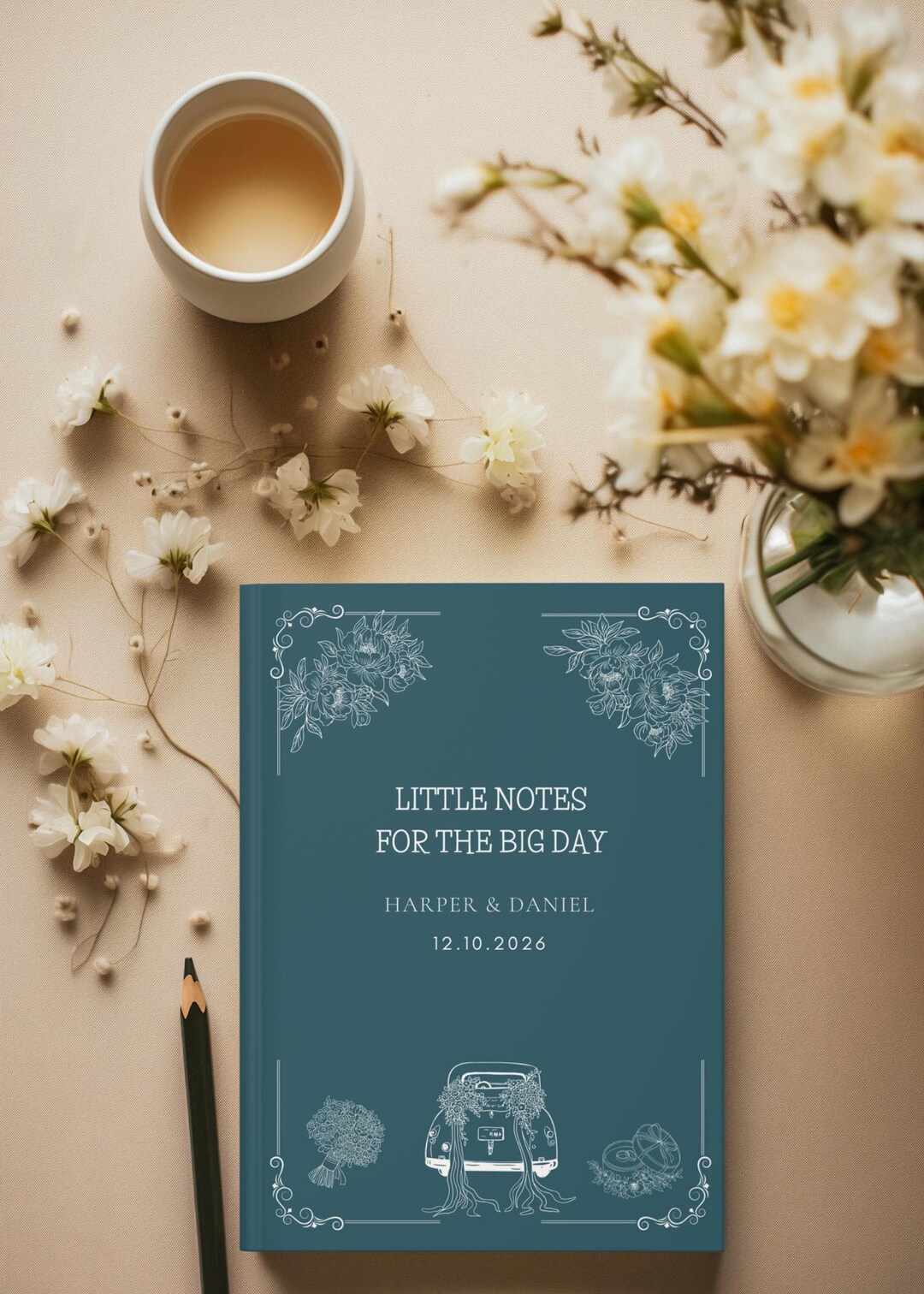 Engaged Journal Personalized Engagement Journal for Bride & Fiancé Custom Wedding ...
