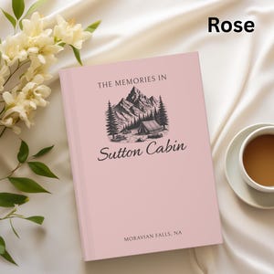 Custom Cabin House Guest Book AirBnb Welcome Book Personalized Vacation Home Notebook Mountain Cabin Guest Book New Home Gift Visitor
