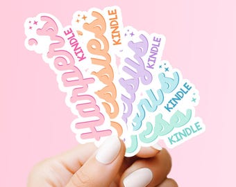Custom Name Kindle Sticker: Waterproof Bookish Decal