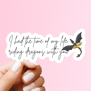 Fourth Wing Dragon Rider Sticker: Waterproof Fantasy Kindle Decal