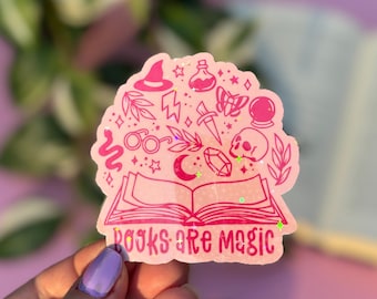 Books are Magic Sticker: Waterproof Vinyl Book Lover Gift