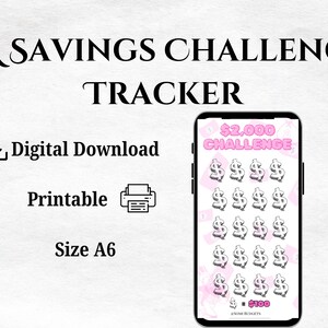Druckbare 2k Spar-Challenge | DIN A6 | Digitaler Download