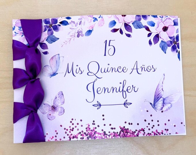 Personalized Quinceañera Card | Handmade 15th Birthday Keepsake