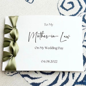 Carte de mariage personnalisée pour belle-mère, carte personnalisée, pour ma belle-mère le jour de mon mariage