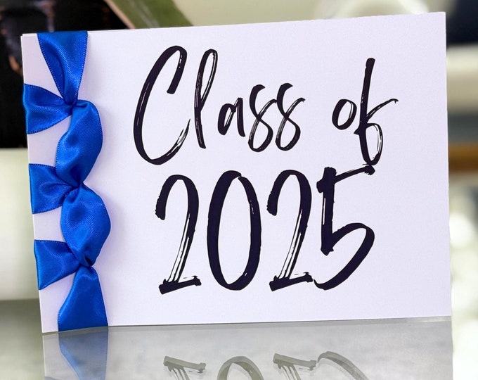 Custom Handmade Graduation Card, Satin Ribbon, Luxury Card, Class of 2026