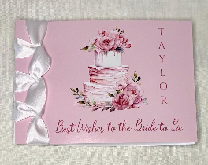 Handmade Bridal Shower Card: Japanese Ribbon Binding
