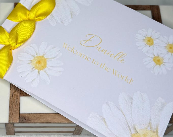 Handmade Congratulations Card, Satin Ribbon, Japanese Binding