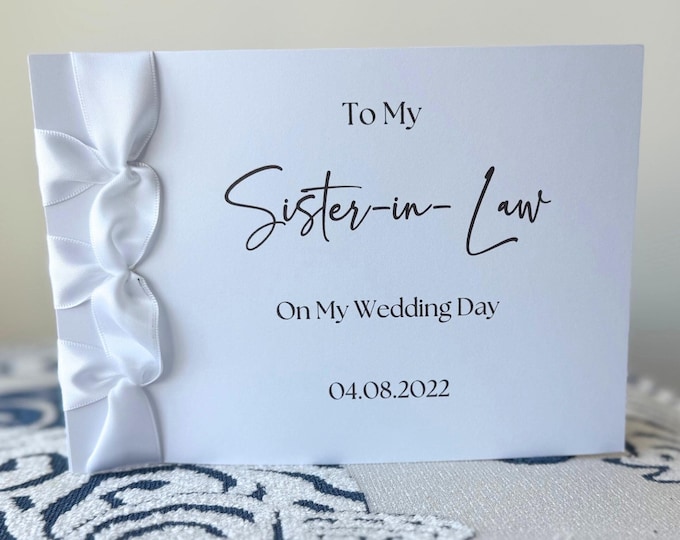 Sister-In-Law Wedding Day Card | Japanese Binding, Handmade