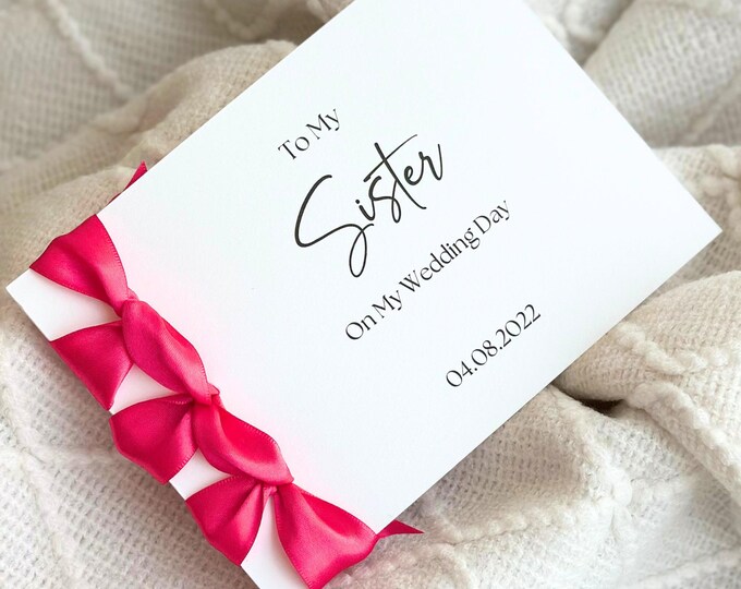 Handmade Wedding Card for Sister – Japanese Ribbon Binding